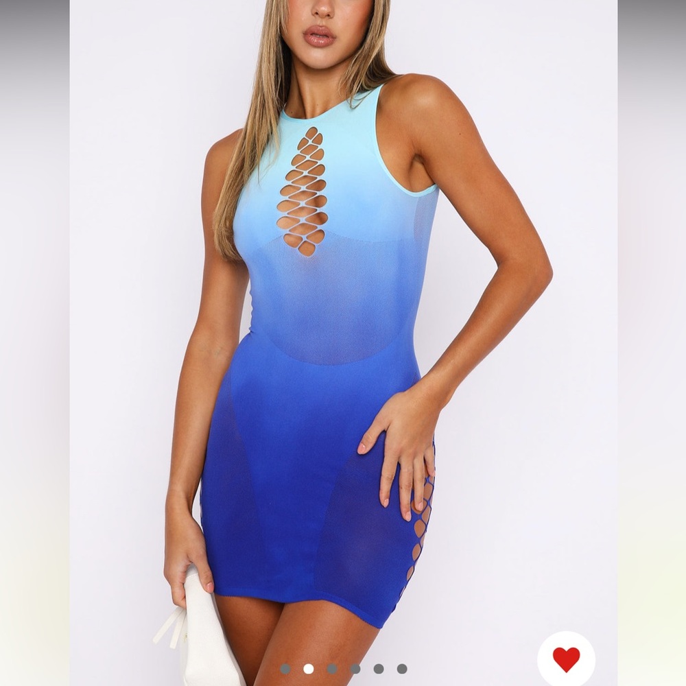 White Fox Boutique Blue Ombré Bodycon Dress